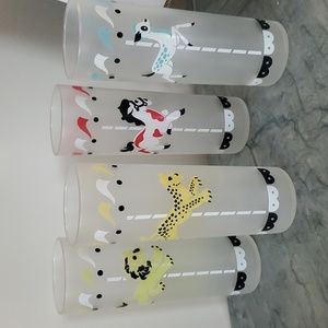 Set of 4 vintage tumblers carousel 🎠